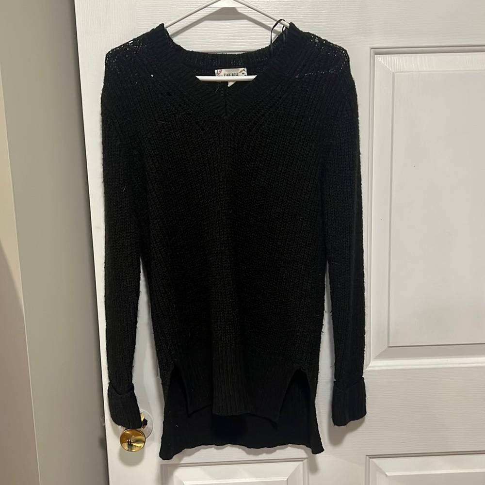 Pink Rose V-Neck Sweater